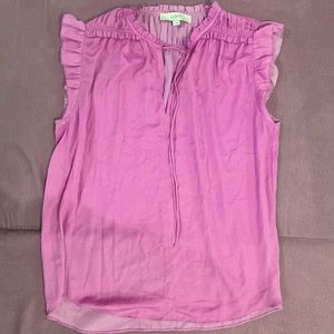 Ann Taylor Loft Blouse Ruffle Sleeveless